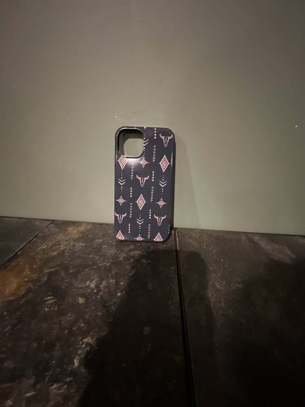iPhone 13 Western Bull Skull Pattern Phone Case for iPhone